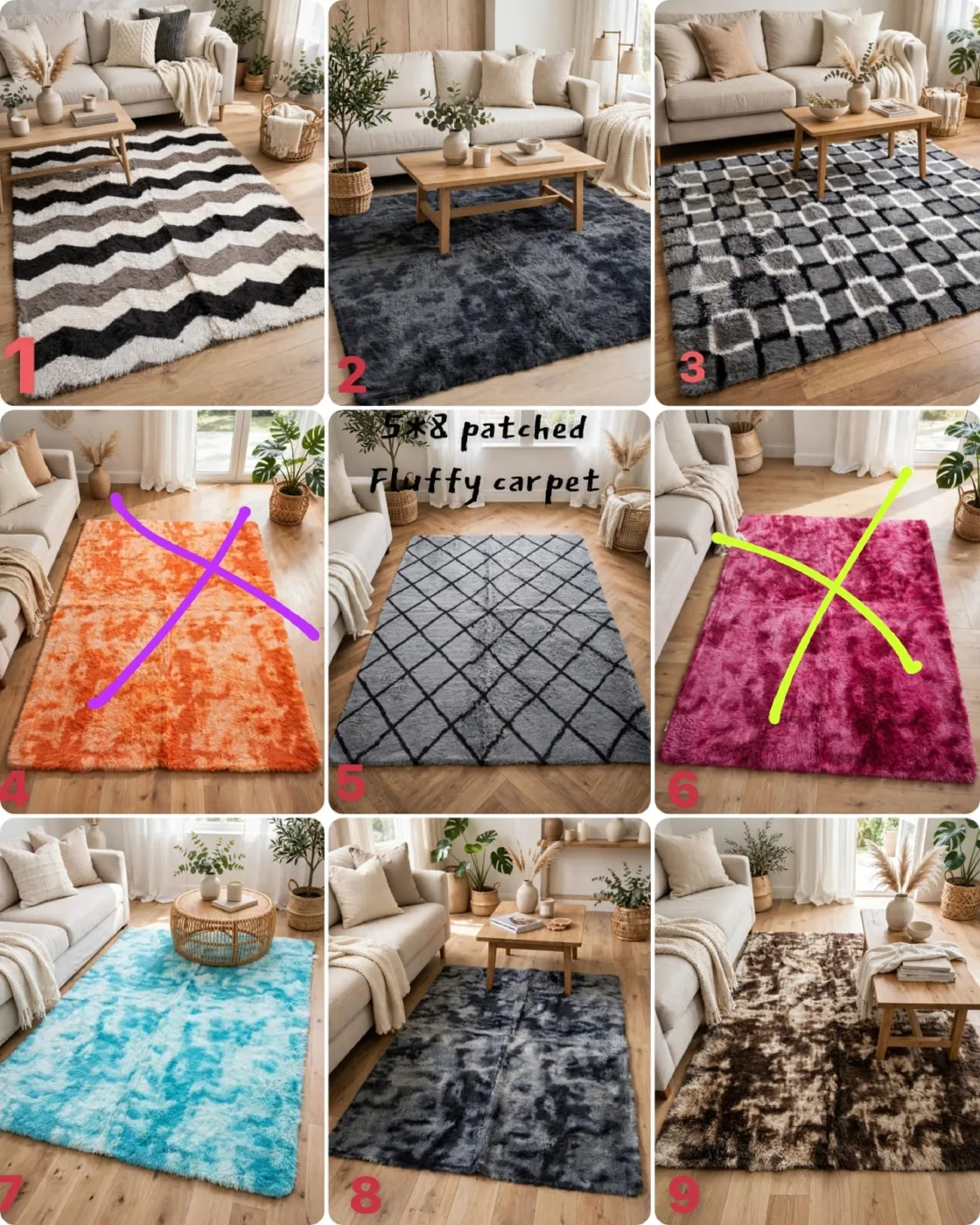 Fluffy Shaggy Area Carpet