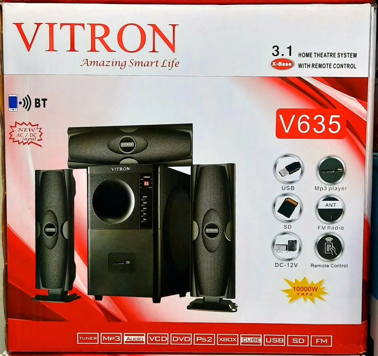 Vitron V635 3.1 home theatre woofer system box